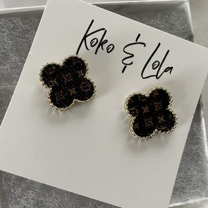 Upcycled Earrings L V